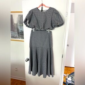 Matching set checkered black and white